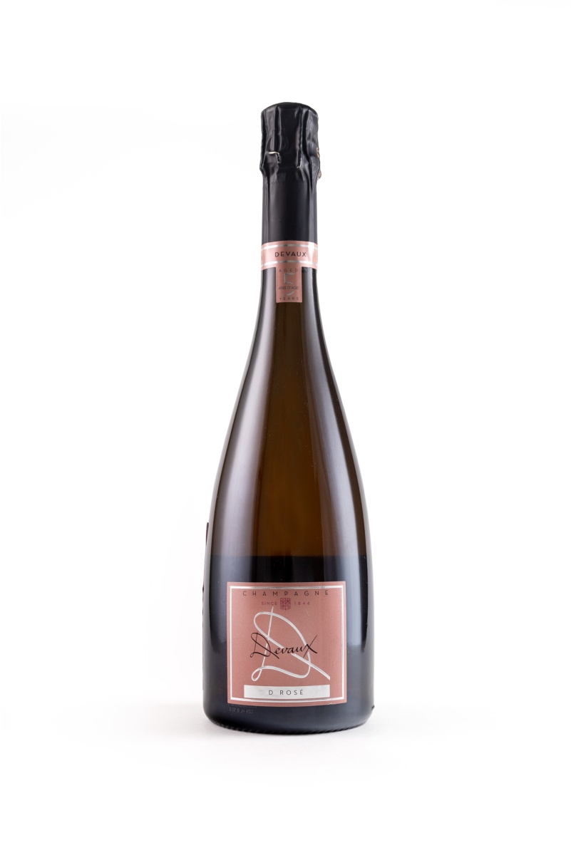 Шампанское Дево Д Розе выдержанное 5 лет, AOC, розовое, брют, в подарочной упаковке, 0.75л